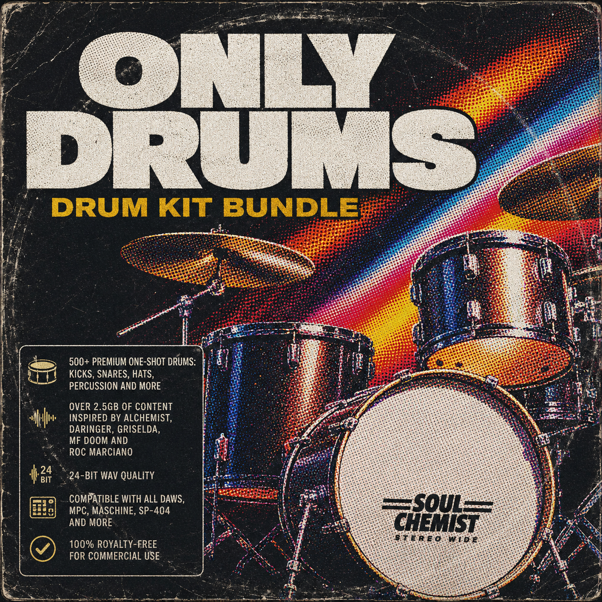 Drum Kit Bundle | Only Drums | 2Gb+500 Samples - Sample Packs by Soul Chemist